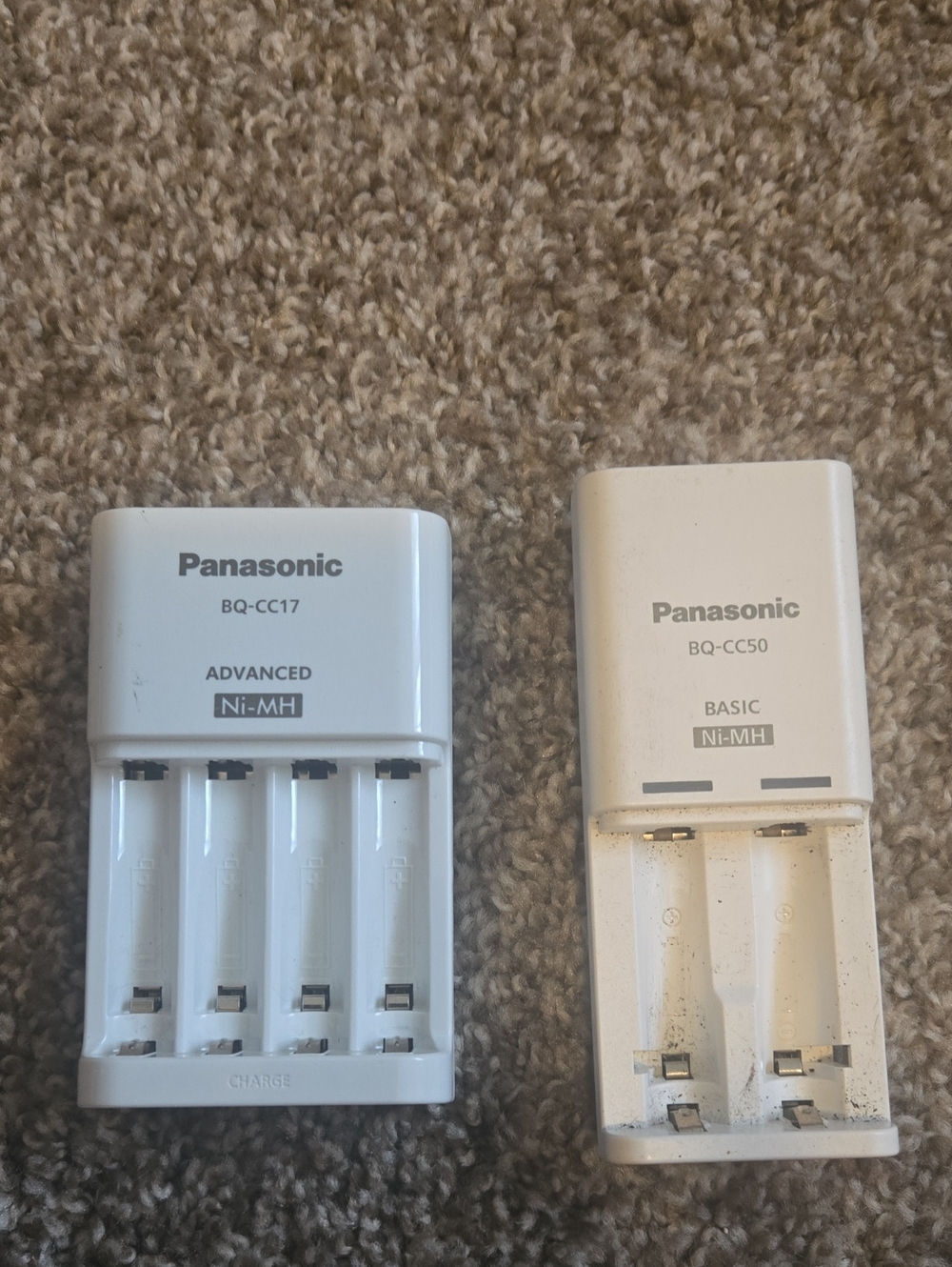 Panasonic Ni-MH Battery Chargers - White (Set of 2)